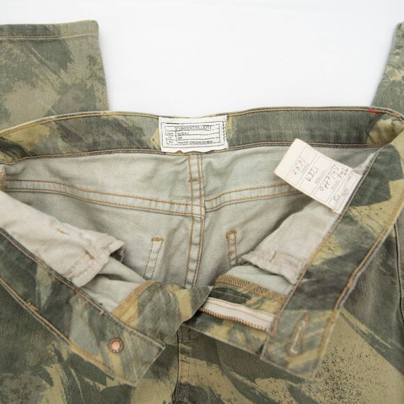 Current/Elliott Green The Stiletto Floral Camo Taper Leg Jeans Size 29 - Picture 5 of 8